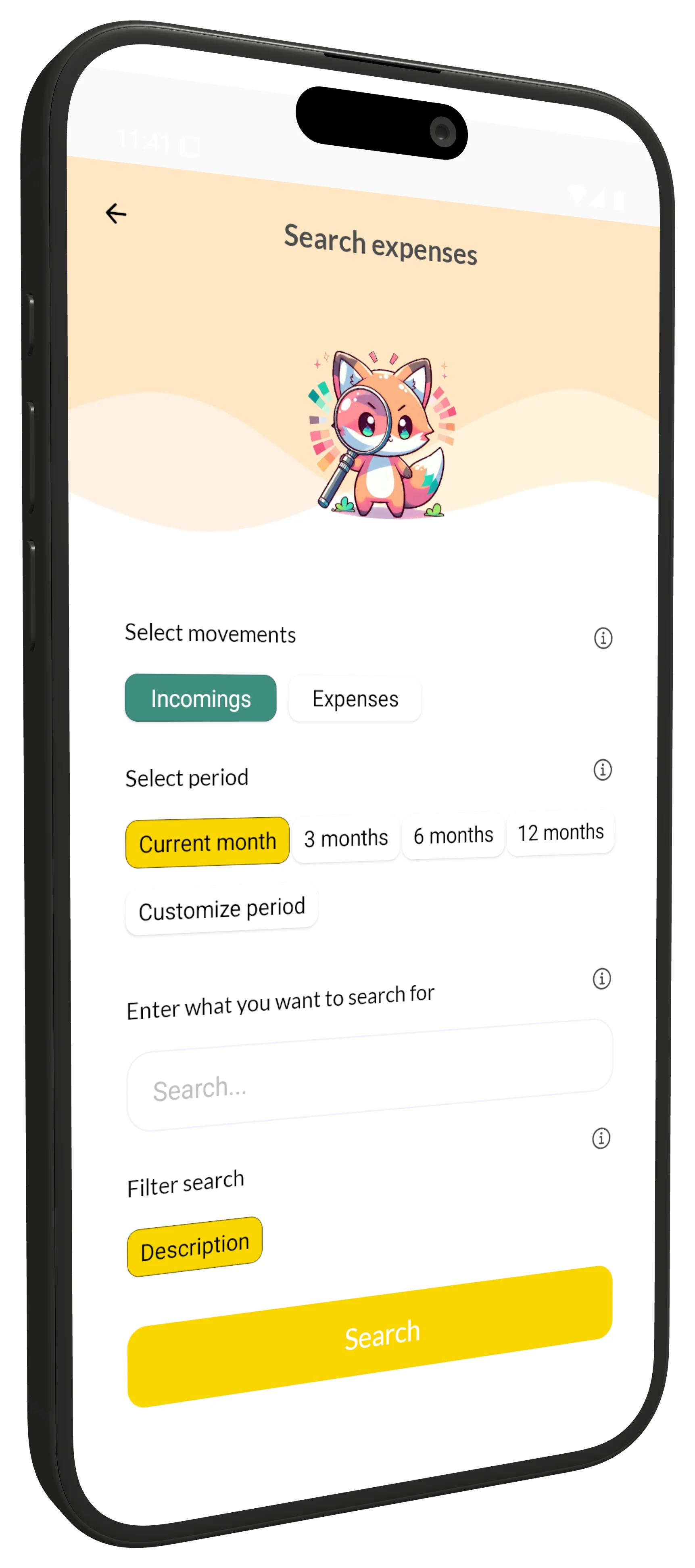 Finance management mockup back