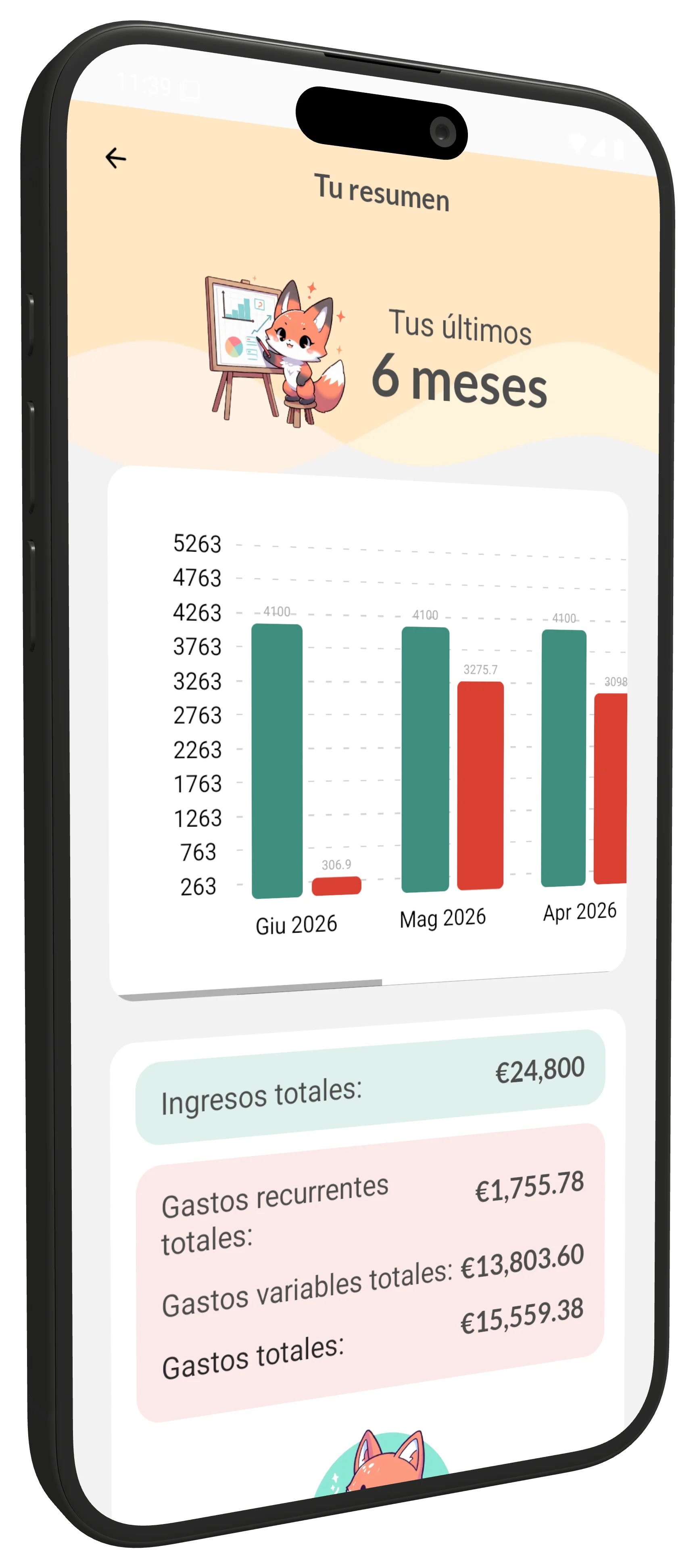 Finance management mockup front